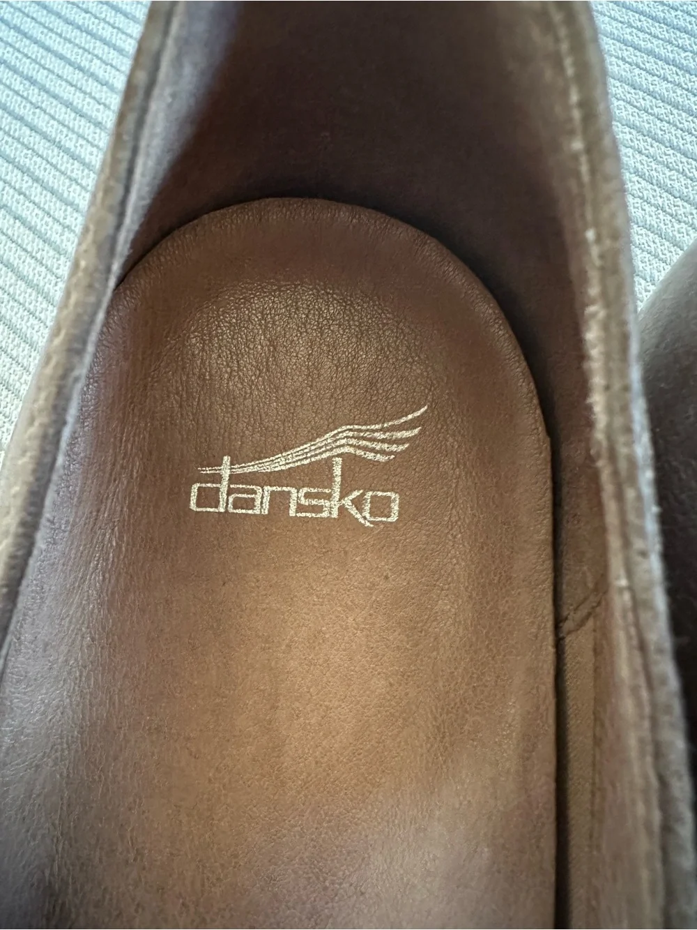 Dansko Liliana Brown Leather Hidden Wedge Shoes EU 42 US 11.5 Comfort Loafer